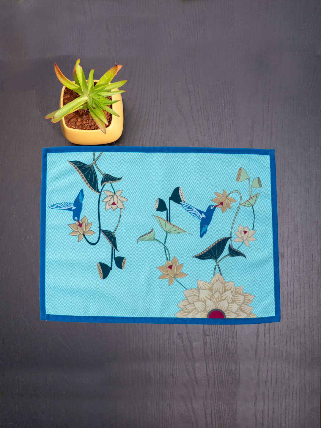 Happy Lotus Table Runner &  Mats Set