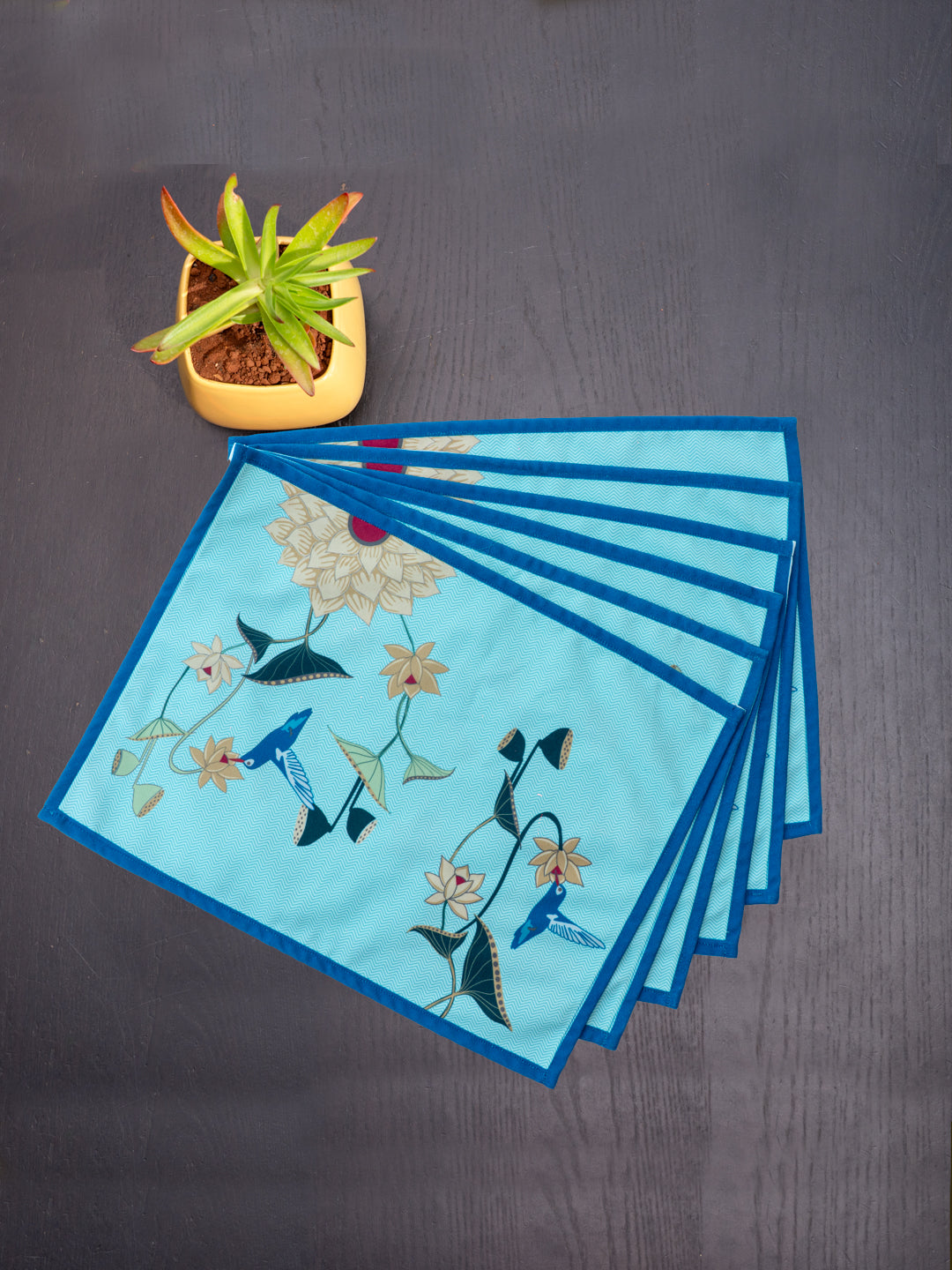 Happy Lotus Table Runner &  Mats Set