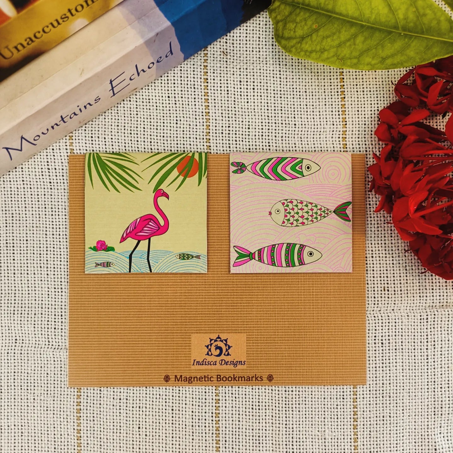 Flamingo Habitat themed magnetic bookmarks (Set of 2)