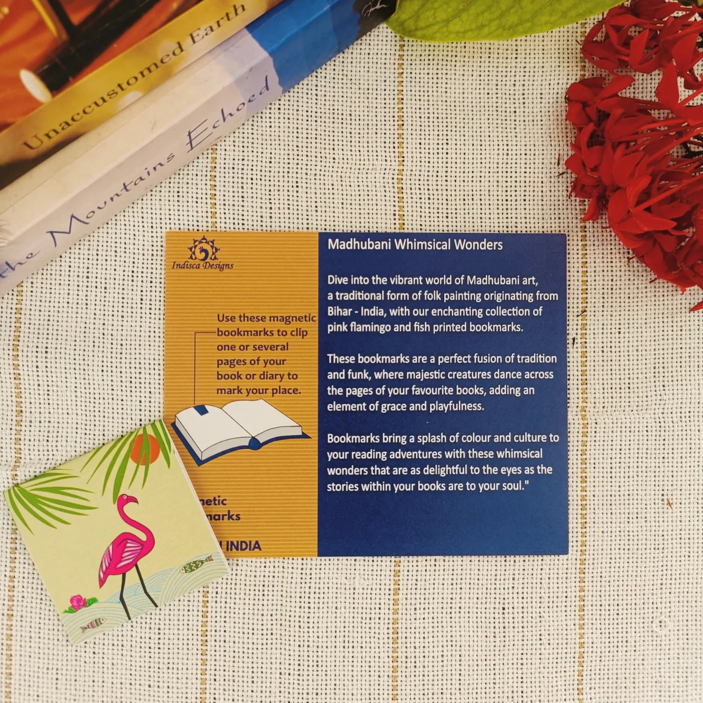 Flamingo Habitat themed magnetic bookmarks (Set of 2)