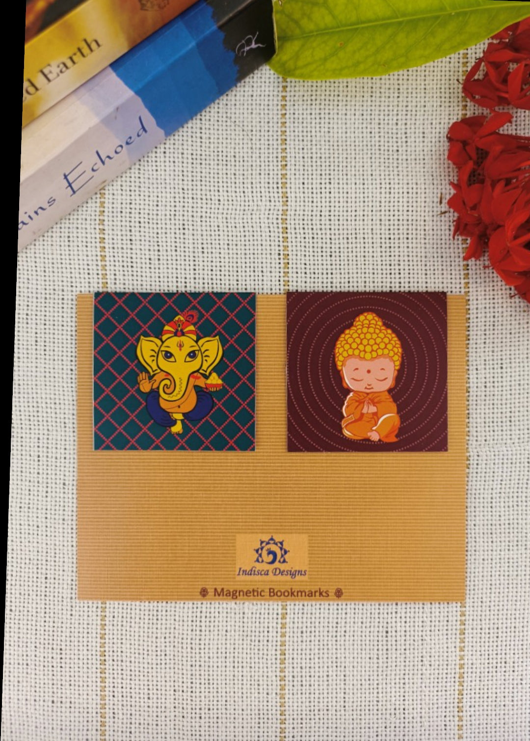 Sacred Serenity themed magnetic bookmarks ( Set of 2 )