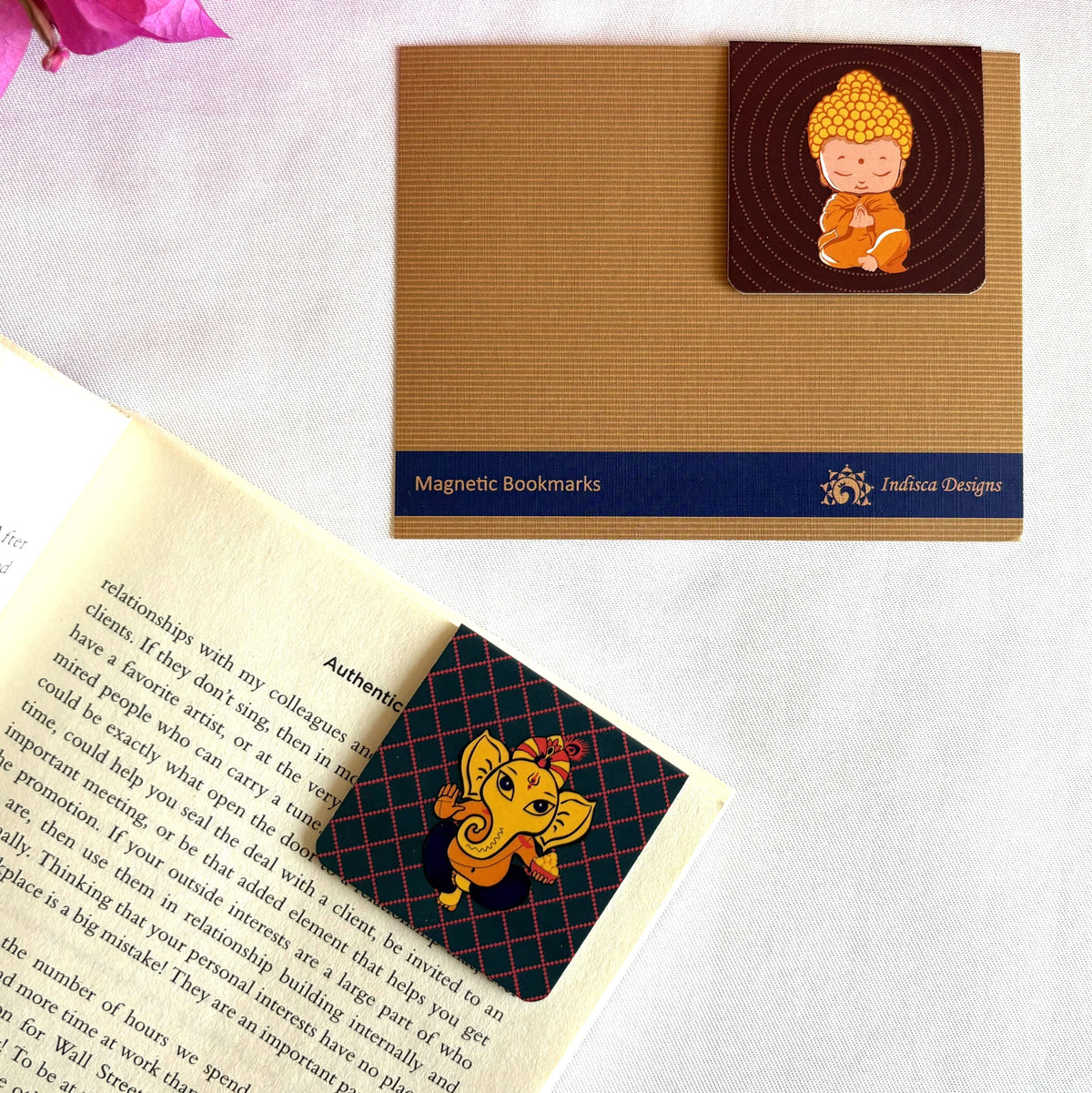 Sacred Serenity themed magnetic bookmarks ( Set of 2 )