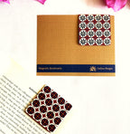 Ajrakh florals magnetic bookmarks | Set of 2