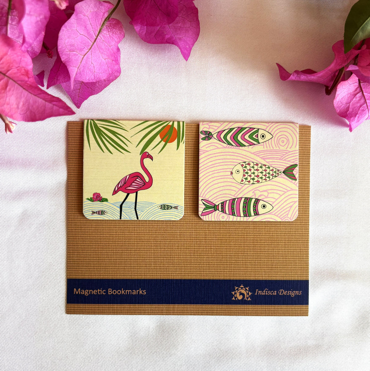 Flamingo Habitat themed magnetic bookmarks (Set of 2)