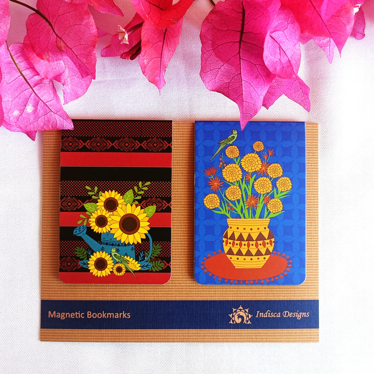 Brighten up your day themed magnetic bookmarks (Set of 2)
