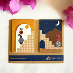 Printed Desert Oasis Themed Magnetic Bookmarks | Set Of 2