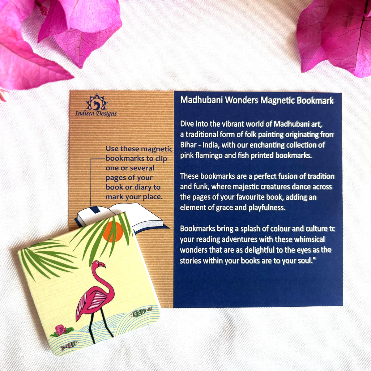 Flamingo Habitat themed magnetic bookmarks (Set of 2)