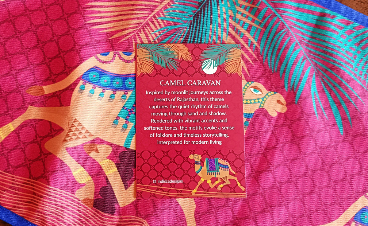 Moonlit Camel Caravan Table Linen