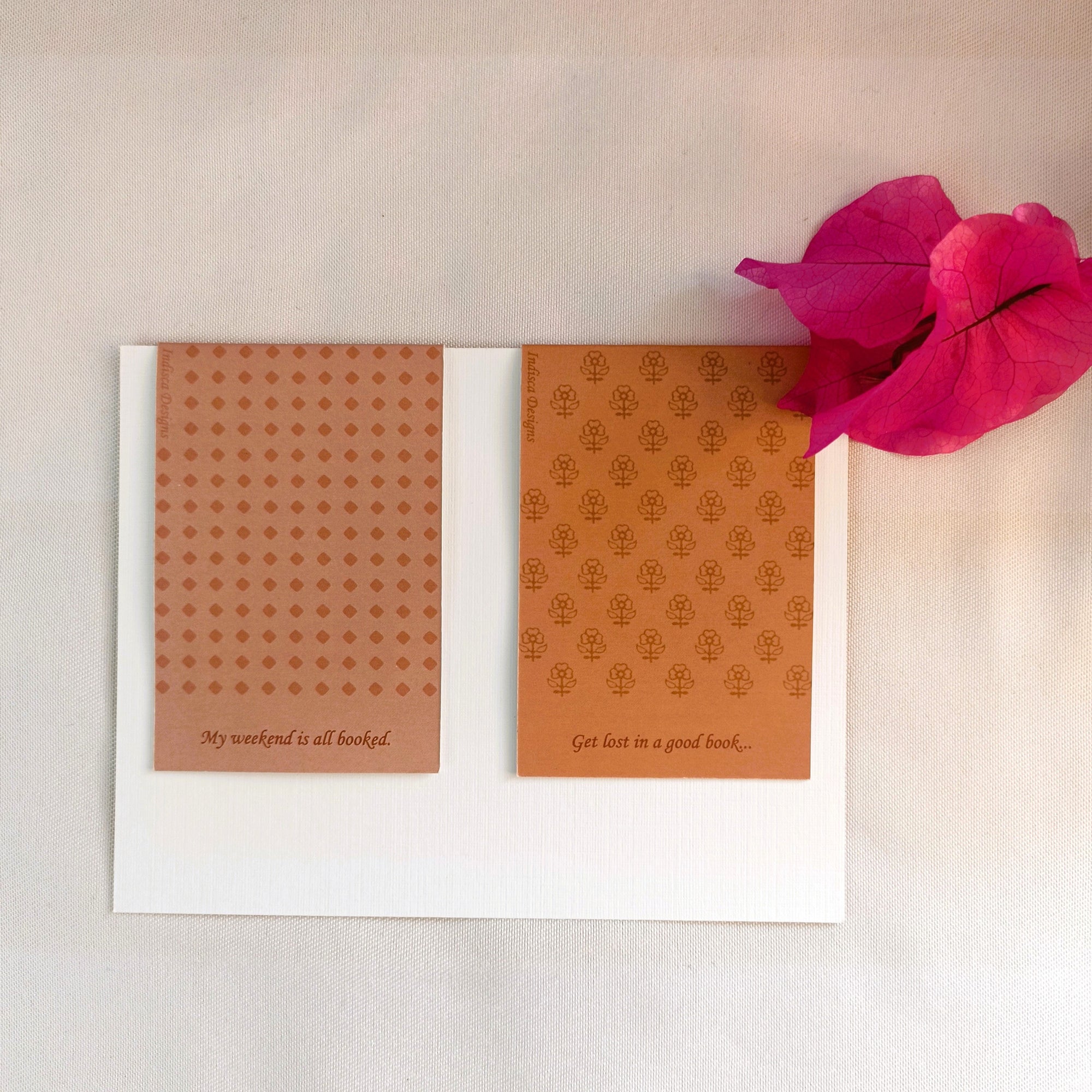 Ajrakh Contemporary Elegance Themed Magnetic Bookmarks | Set Of 2