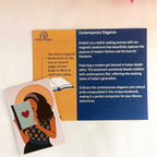 Ajrakh Contemporary Elegance Themed Magnetic Bookmarks | Set Of 2