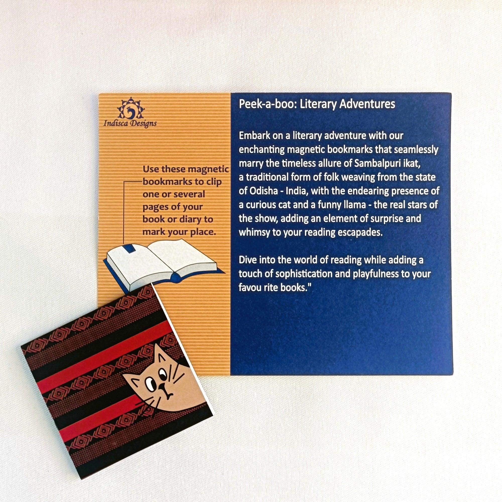 Peek-a-boo: Literary adventures magnetic bookmarks ( Set of 2 )