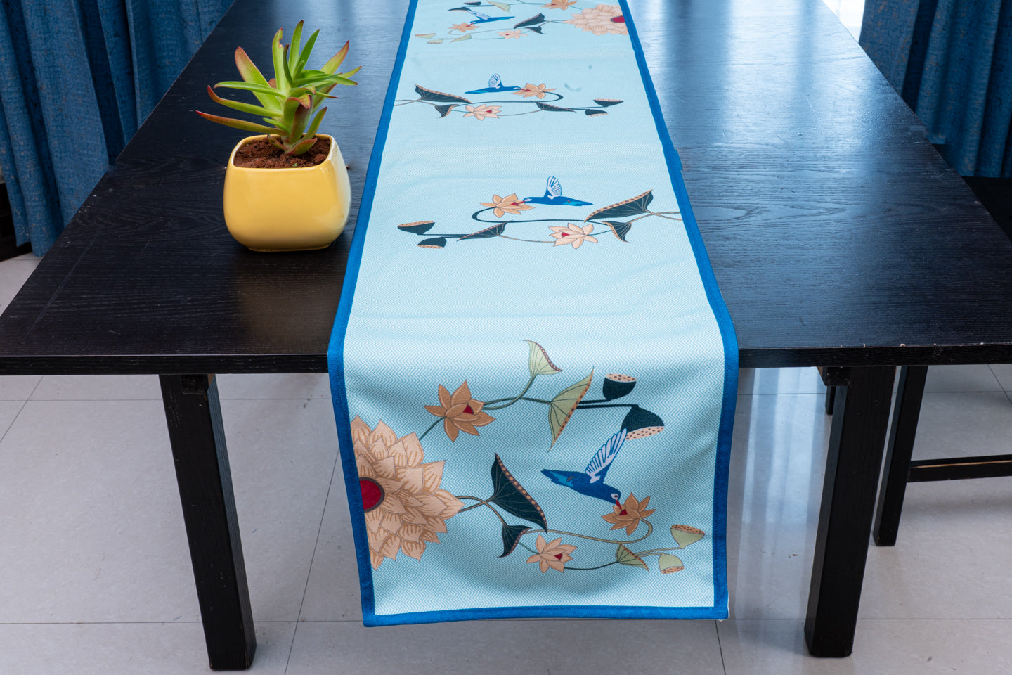 Happy Lotus Table Runner &  Mats Set