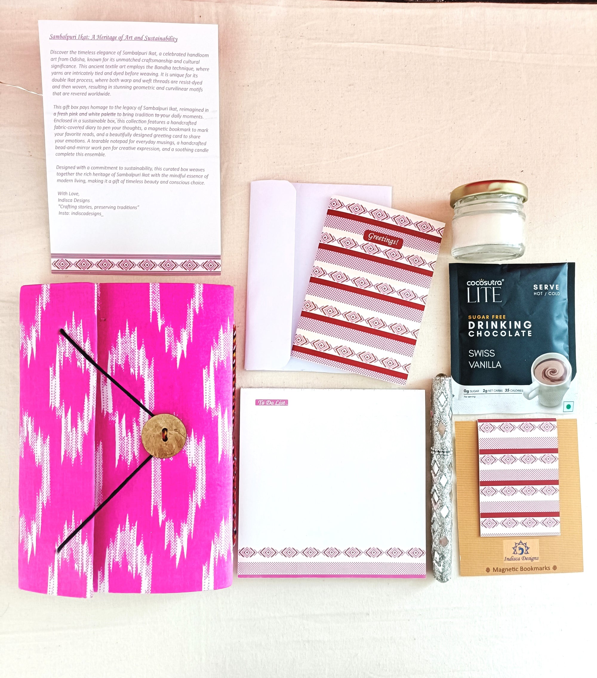 Handmade Ecofriendly Sambalpuri Ikat Themed Paper Stationery Hamper