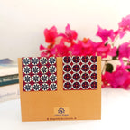 Ajrakh florals | Set of 2 magnetic bookmarks