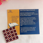 Ajrakh florals | Set of 2 magnetic bookmarks
