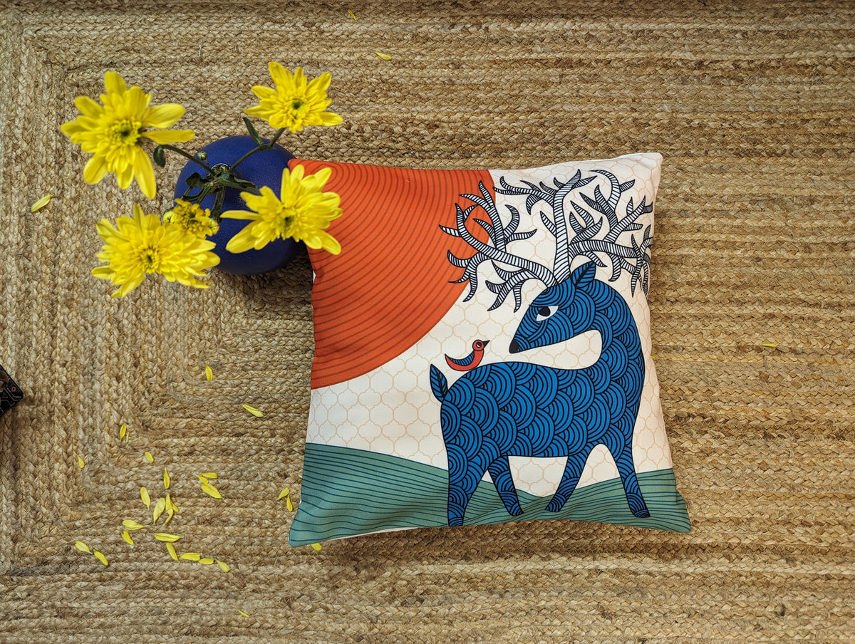 Gond Jungle Delight Cushion Cover Duo
