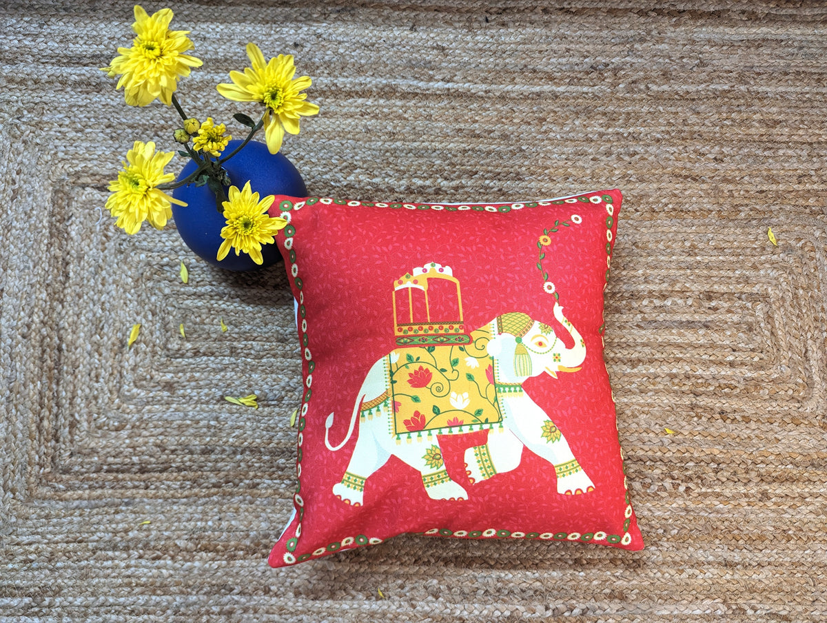 Royal Elephant Cushion Cover