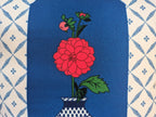 Printed Dahilya Blue Pottery Cushion Cover I Size: 16inch X 16inch I Canvas fabric