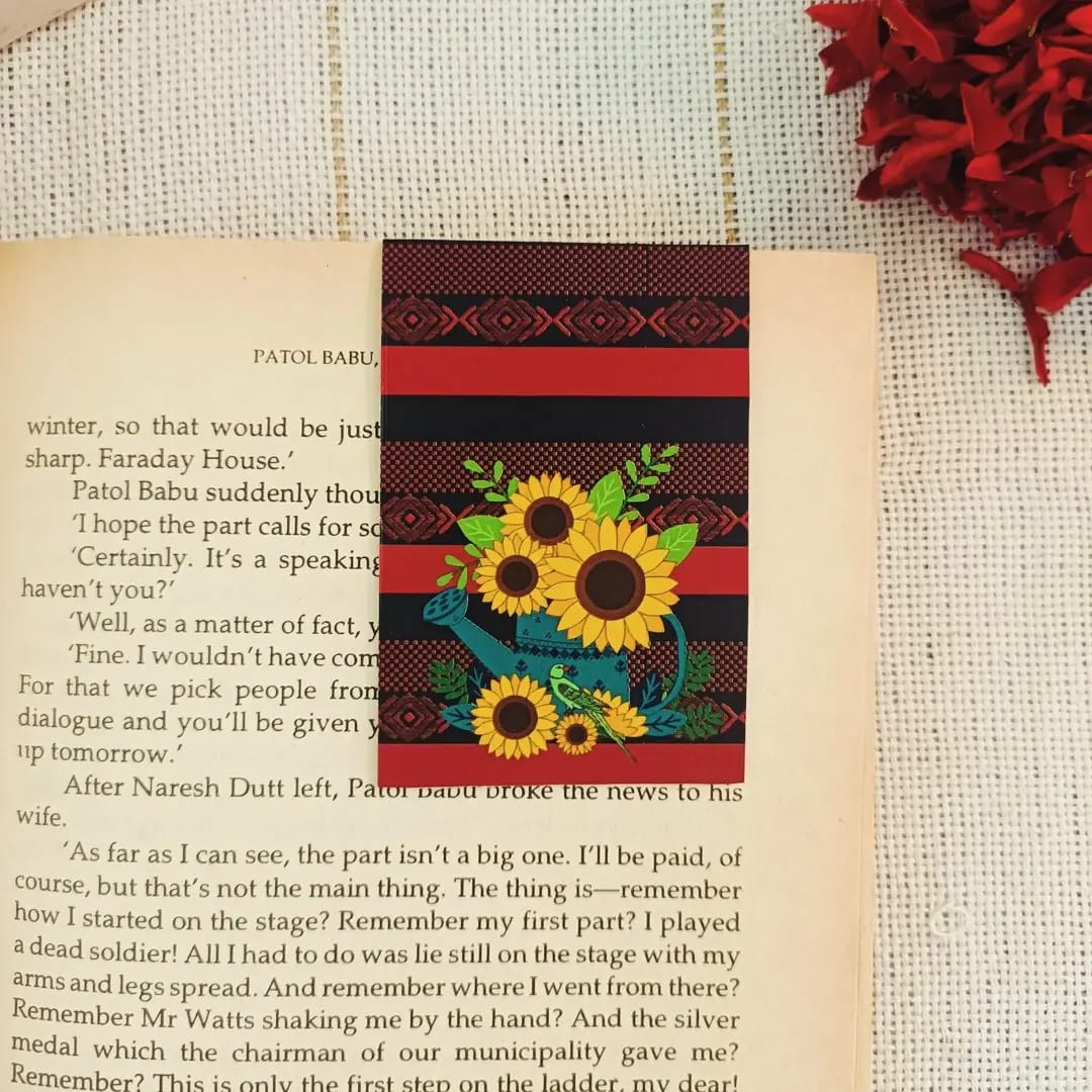 Brighten up your day themed magnetic bookmarks (Set of 2)