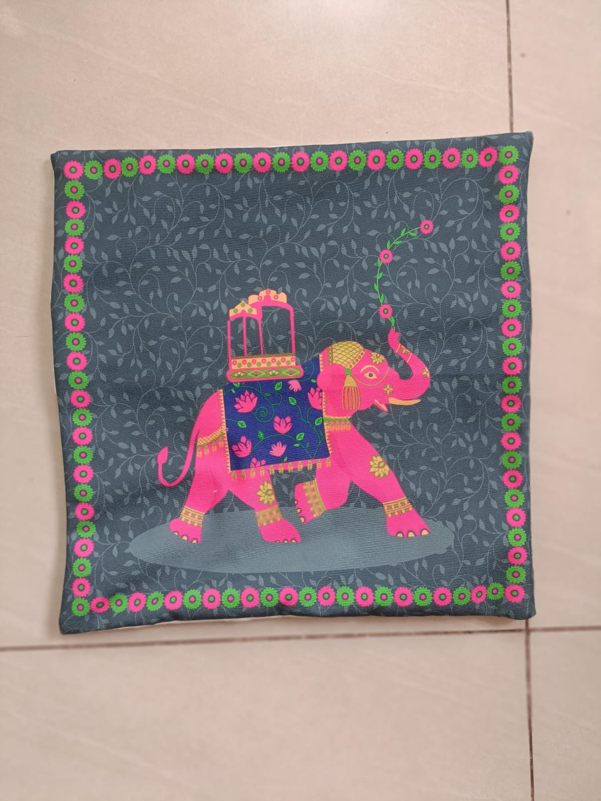 Whimsical Elephant Cushion Cover