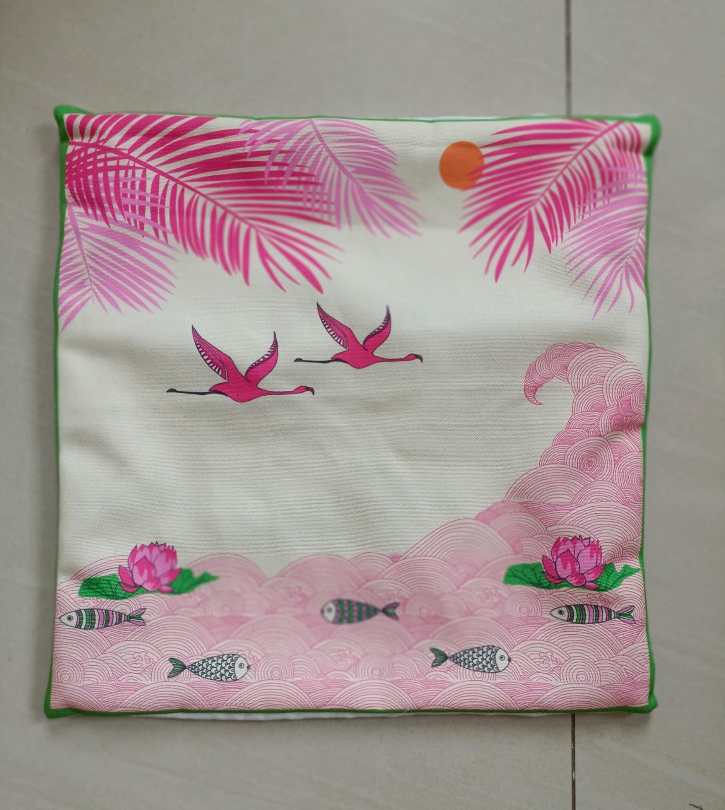 Flamingo Habitat Themed Cushion Covers