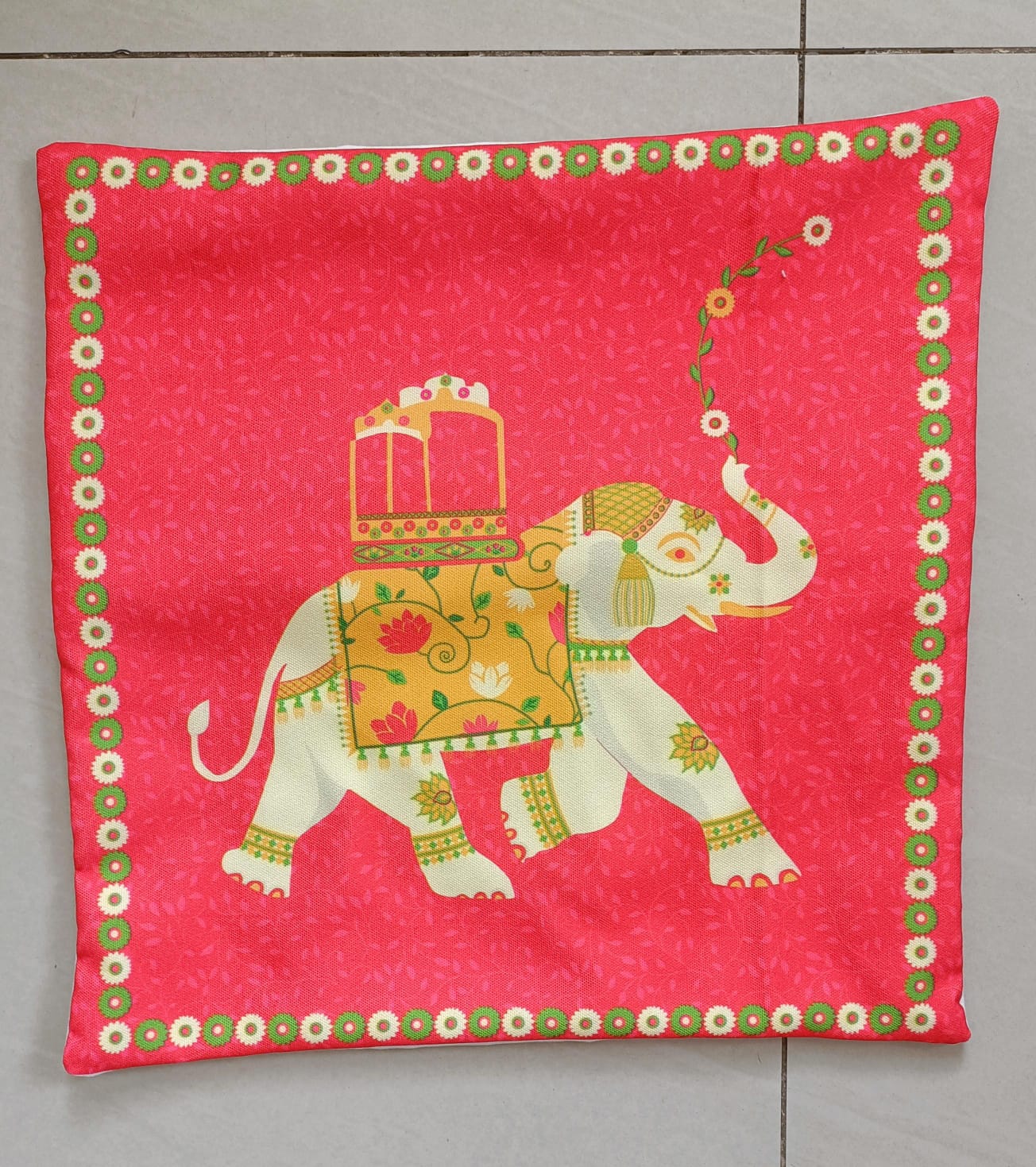 Royal Elephant Cushion Cover